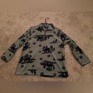 Lavon Brown/Green & Black Fleece with Bears